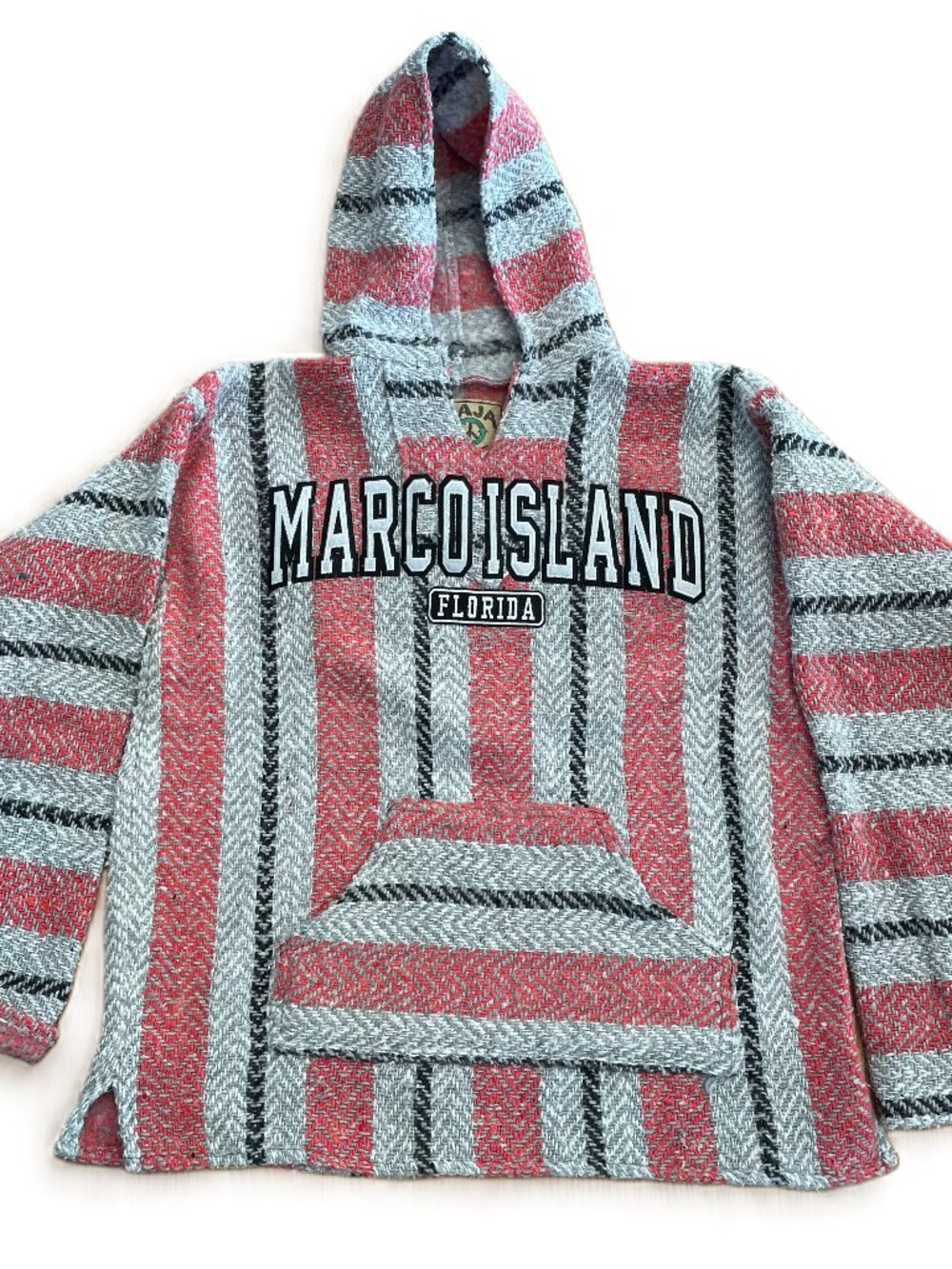 Baja Joe Hoodie Marco Island FL Beach Poncho Surfer Unisex Size S EUC